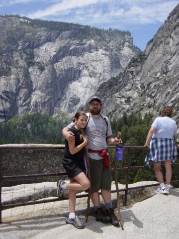 Mark and Kiah hiking