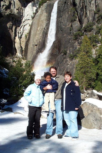 Family at Yosemite Falls