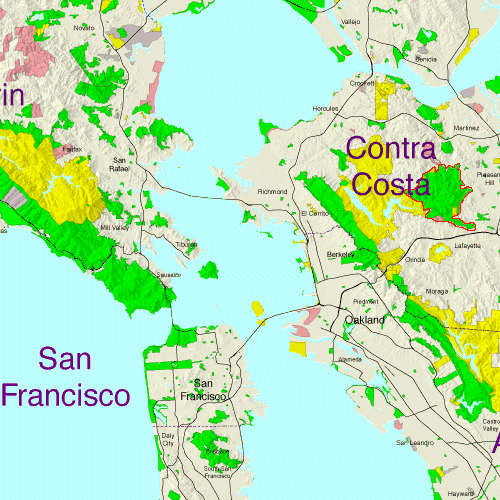 Briones location in the Bay Area