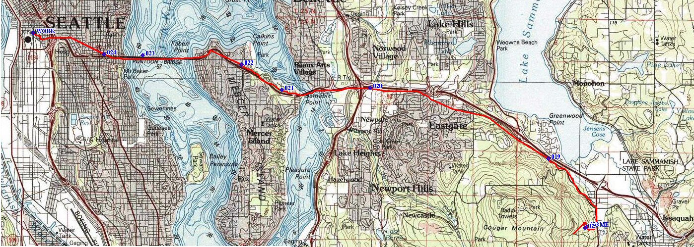 Issaquah To Seattle Biking Route